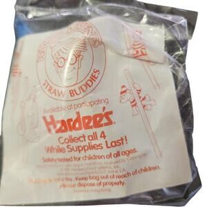 1991 Hardees Wheres Waldo Straw Buddies Wizard Whitebeard   in Package